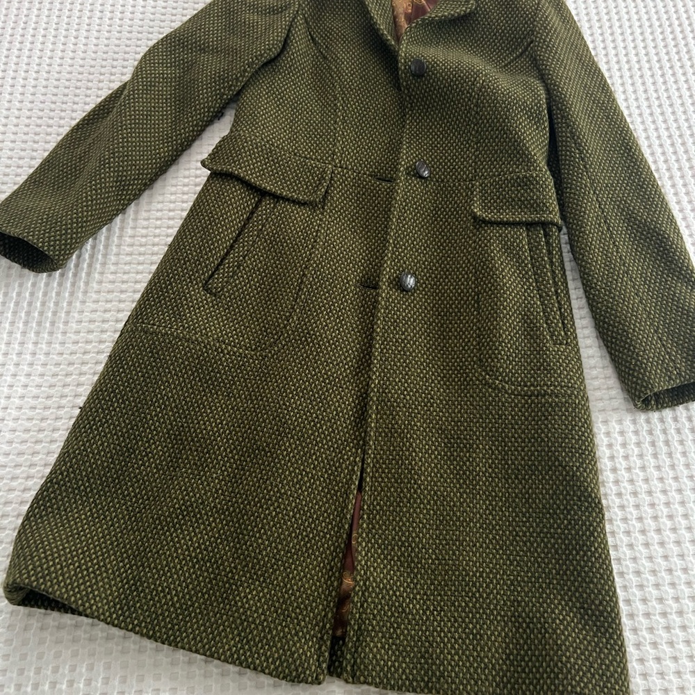 DKNY Textured Olive Coat